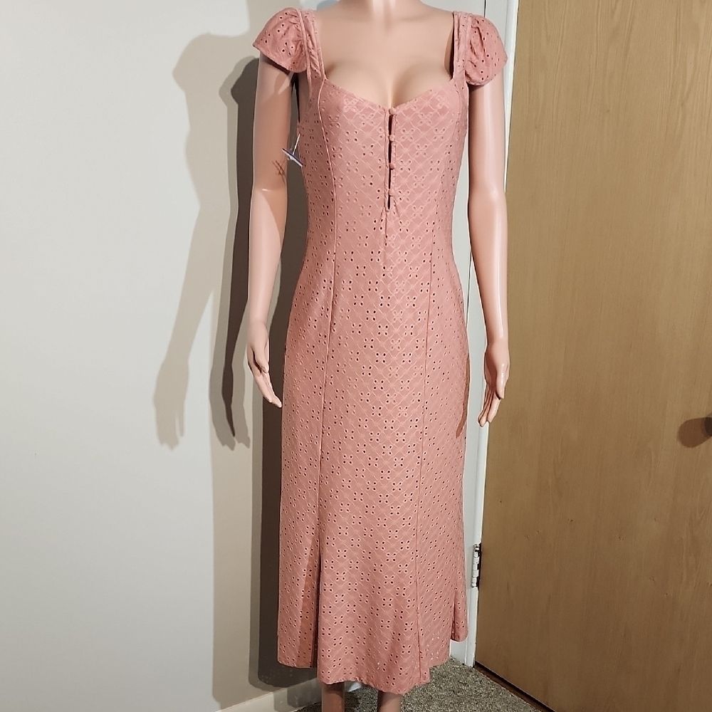 Wayf Pink Maxi Sundress with Sweetheart Neckline - Picture 2 of 13